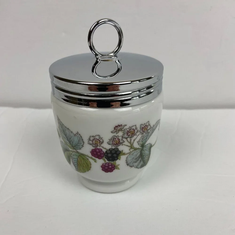 Royal Worcester porcelain egg coddler or container with lid